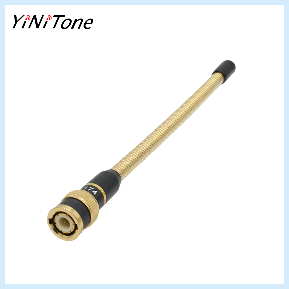 Ham Radio VHF 136-174Mhz Metal Gold Spring Antenna BNC Handheld For Walkie Talkie ICOM V8 V82