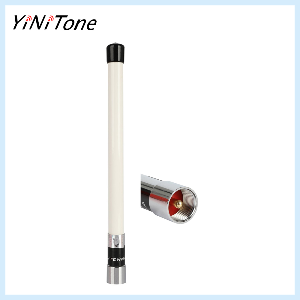 NL-350 White PL259 Car Radio VHF 130-174MHZ Antenna Fiber Glass Aerial High Gain