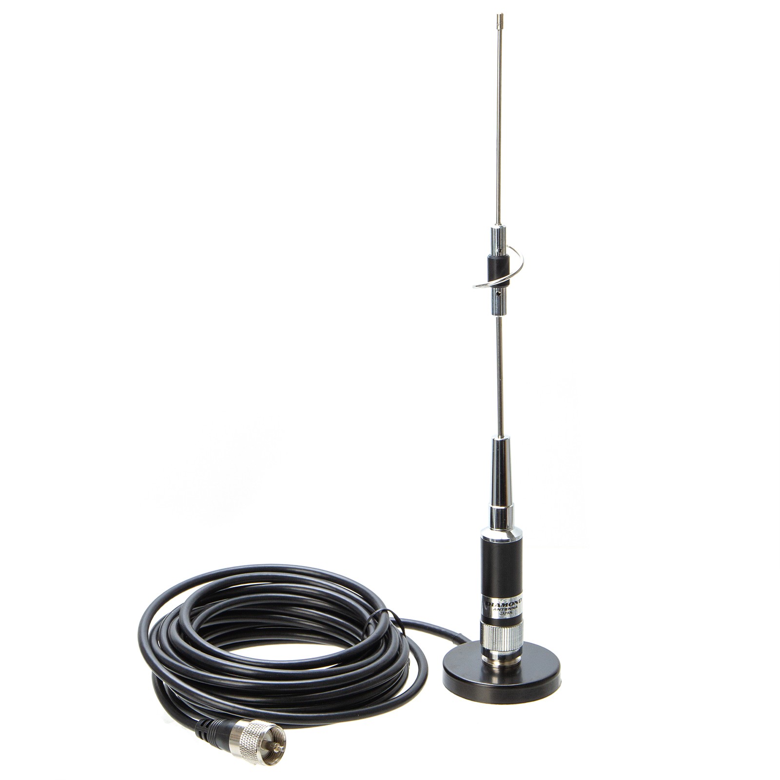 CR-77 144/430MHz High Gain Mobile Car Radio PL259 Antenna 5M UHF Male Coax Cable 12CM Magnetic Mount Base