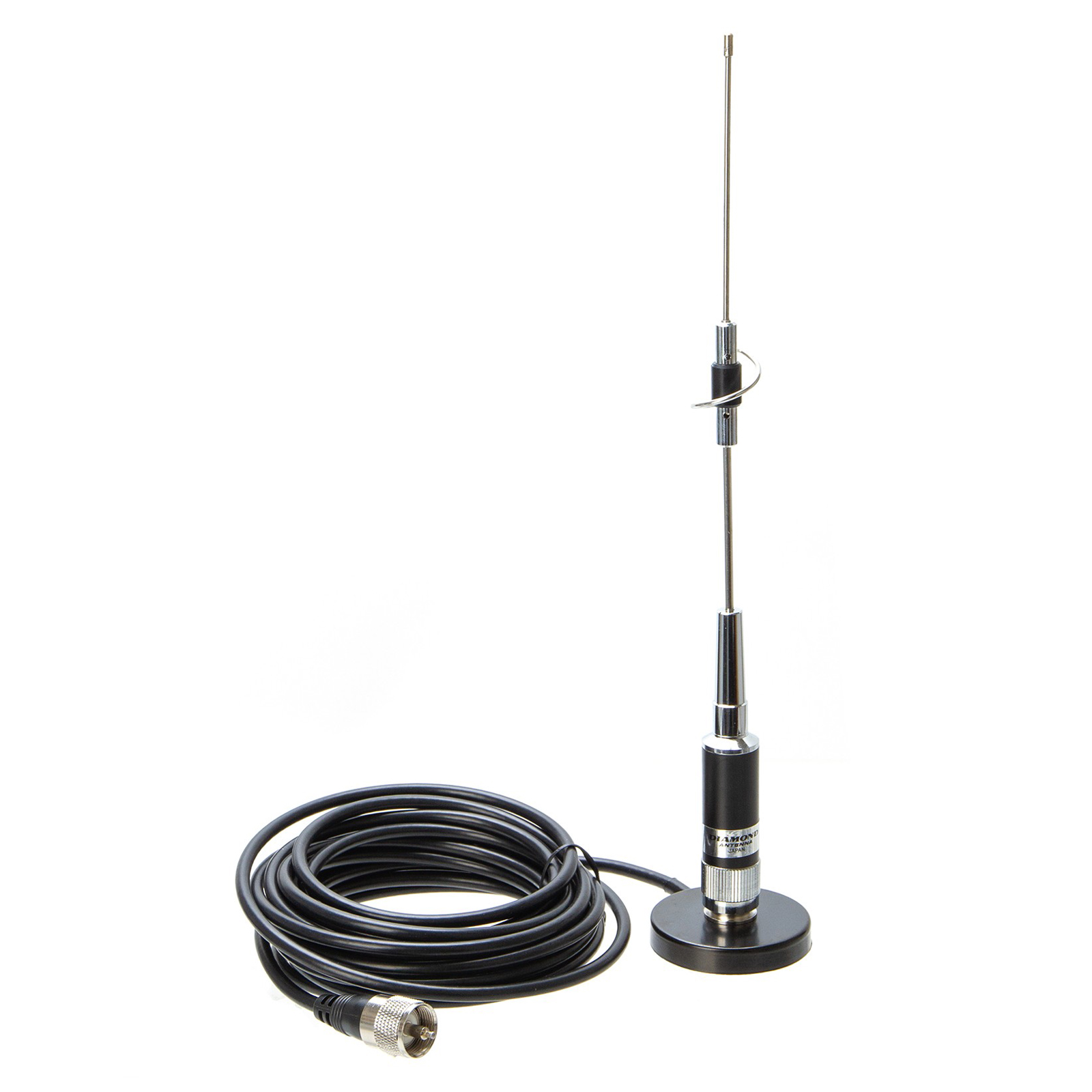 CR-77 144/430MHz High Gain Mobile Car Radio PL259 Antenna 5M UHF Male Coax Cable 12CM Magnetic Mount Base