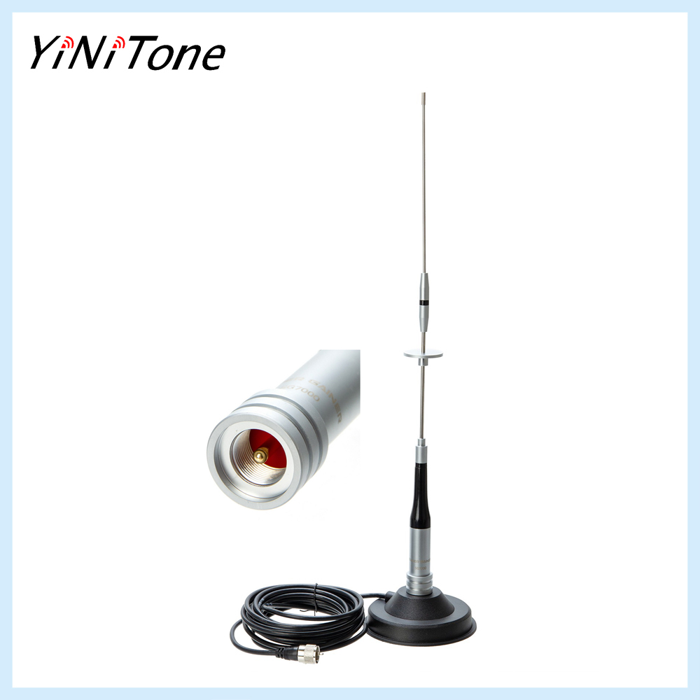 SG7000 144/430MHz High Gain Mobile Car Radio PL259 Antenna 5M UHF Male Coax Cable 12CM Magnetic Mount Base