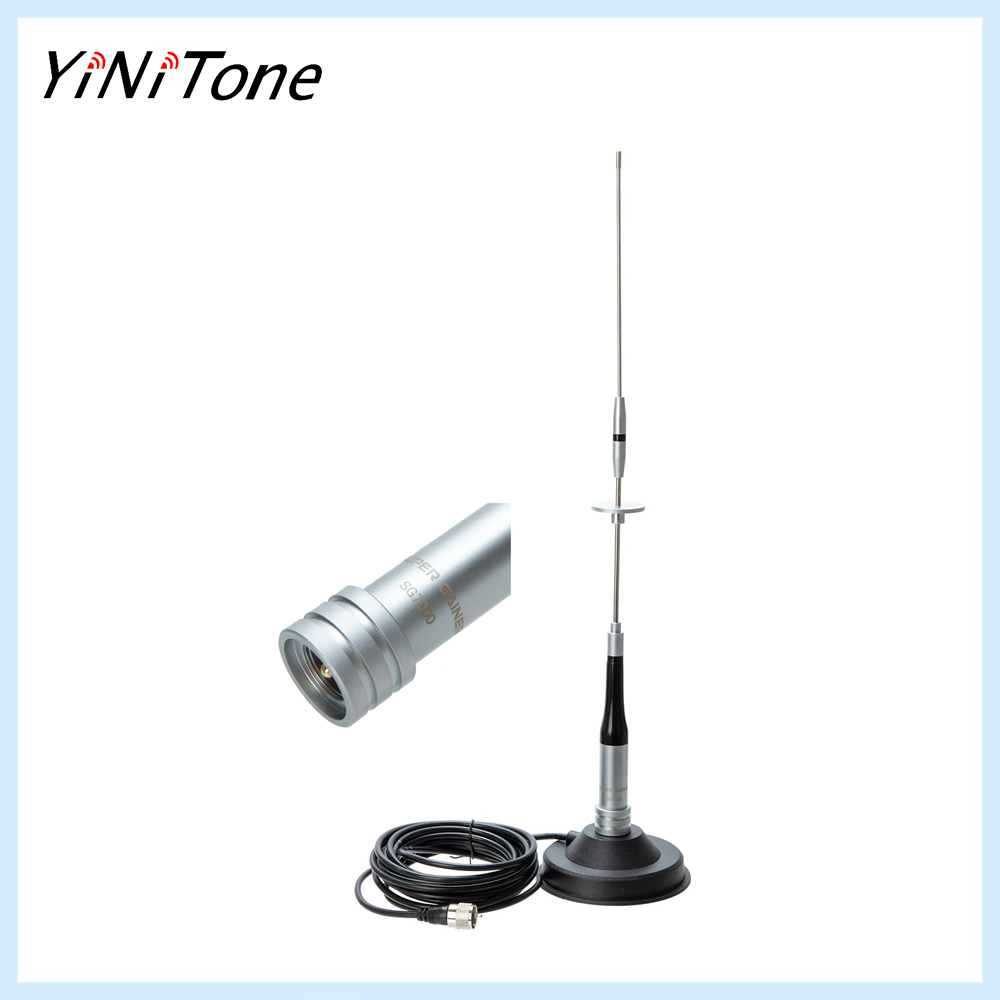 SG7000 144/430MHz High Gain Mobile Car Radio PL259 Antenna 5M UHF Male Coax Cable 12CM Magnetic Mount Base