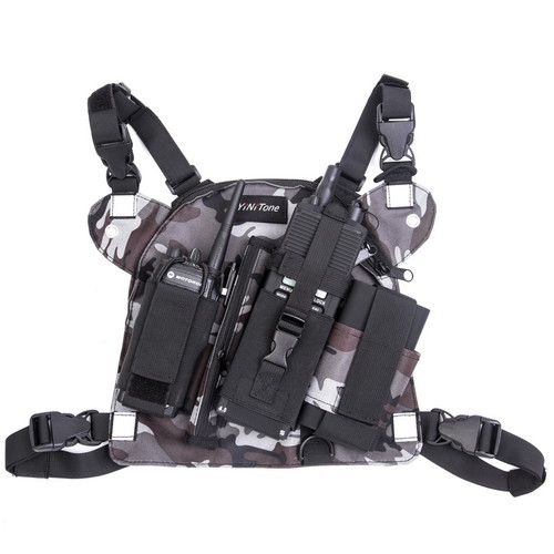 BG-03 Radio Harness Chest Front Pack Pouch Holster Vest Rig Carry Bag for Baofeng UV-5R UV-82 BF-888S TYT Motorola ICOM Walkie Talkie