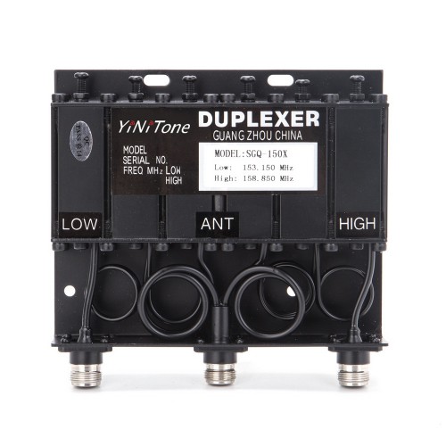 YINITONE 10W SGQ-150X VHF DUPLEXER N CONNECTOR 6 CAVITY 6 STOP-BAND FILTERS N CONNECTOR DUPLEXER SIGNAL BOOSTER