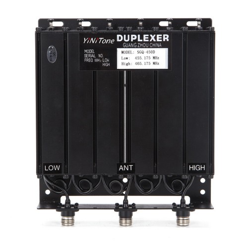 YINITONE 50W SGQ-450D UHF DUPLEXER N CONNECTOR 6 CAVITY 6 STOP-BAND FILTERS N CONNECTOR DUPLEXER SIGNAL BOOSTER