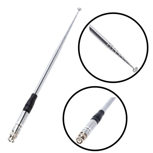 27MHz BNC Male Telescopic/Rod HT Antenna (9-Inch to 51-Inch) for CB Handheld/Portable Radio