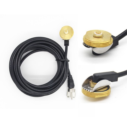 NMO Mount Aerial Antenna Extension Kit with 5M RG58 Cable - Compatible with CB Radios and Walkie Talkies