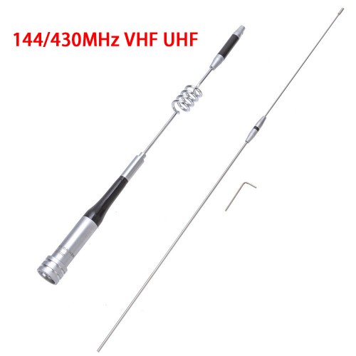 SG-7200 VHF/UHF 144/430MHz Stainless Steel 150W 3.5/6.0dBi Gain Antenna For Ham Mobile Car Radio BJ-218 KT-7900D