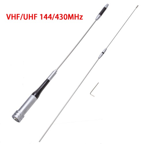 SG-7500 VHF/UHF 144/430MHz Stainless Steel 150W 3.5/6.0dBi Gain Antenna For Ham Mobile Car Radio BJ-218 KT-7900D