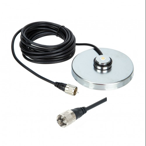 NB-120 silvery 12CM NMO Antenna Mount Magnetic Base 5M PL-259 RG-58 Coaxial Cable For QYT TYT Car Mobile Radio