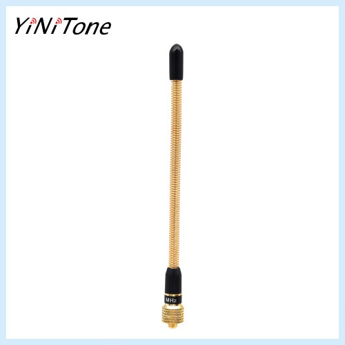 Metal Gold Spring Antenna VHF 136-174Mhz SMA-Female For BaoFeng Kenwood TK-360 TK-370G TK-3100 Ham Radio